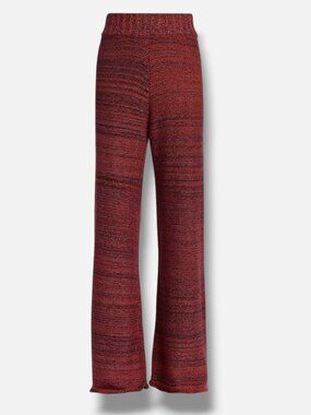 Leset Women's Orange Zoe Wide-Leg Knit Pants Size XS